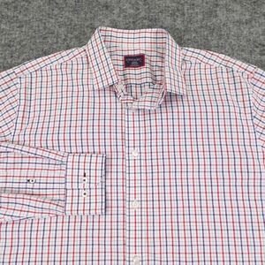 UNTUCKit Kesser Shirt Mens Large Blue Red Plaid Wrinkle Free‎ Long Sleeve Casual